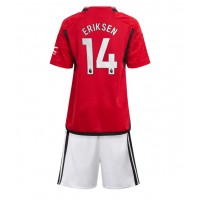 Manchester United Christian Eriksen #14 Hjemmedraktsett Barn 2023-24 Kortermet (+ Korte bukser)